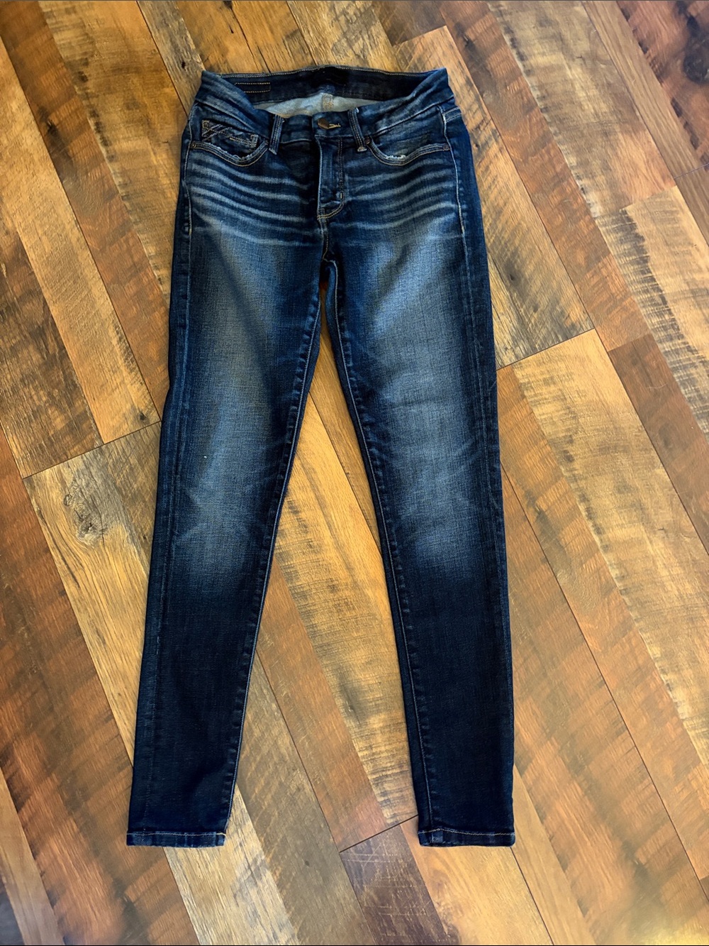 Buckle Black Dark Blue Stretch Skinny Jeans